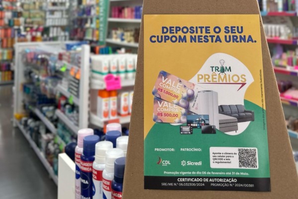 CDL de Muçum lança promoção com mais de R$ 49 mil em prêmios