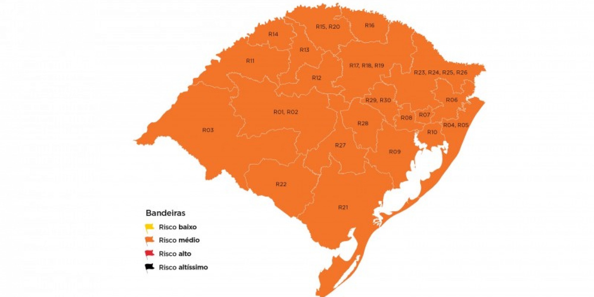 Apenas a região de Cruz Alta, que esteve em bandeira vermelha na 25ª rodada, ainda não pode retomar as aulas