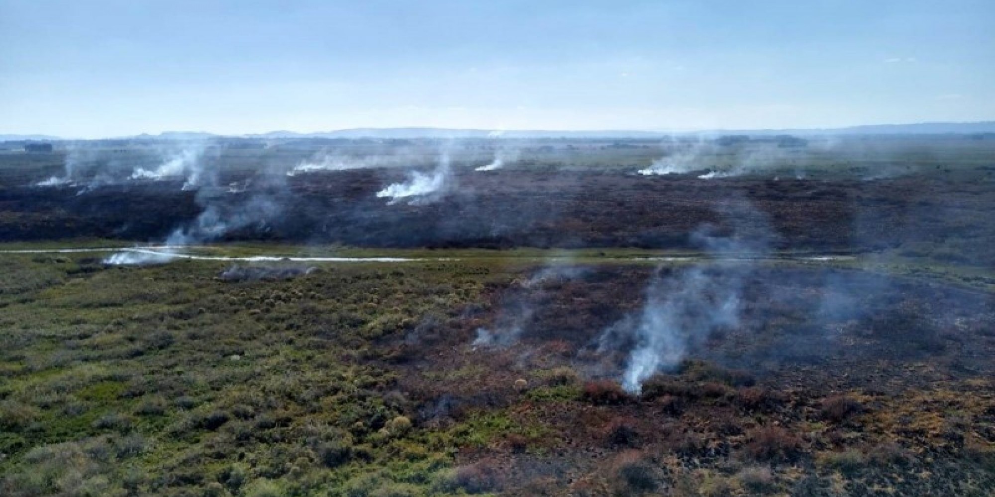 O combate ao incêndio na APA Banhado Grande, em abril, foi feito por uma força-tarefa O combate ao incêndio na APA Banhado Grande, em abril, foi feito por uma força-tarefa