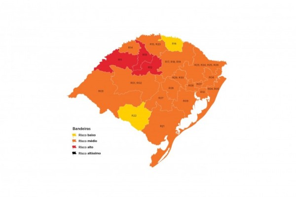 16 regiões Covid permanecem na bandeira laranja