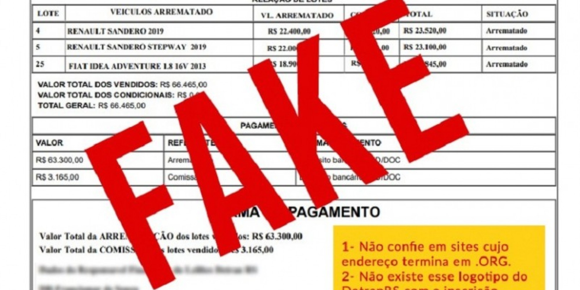  Criminosos colocam marca do DetranRS em sites e documentos falsos