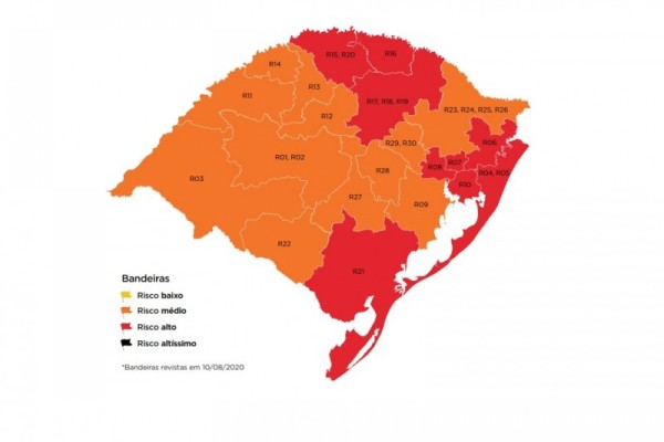  As bandeiras ficaram vigentes a partir da 0h desta terça 