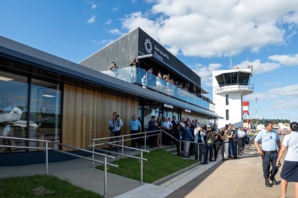 Leite participa da reinauguração do aeroporto binacional de Rivera, no Uruguai
