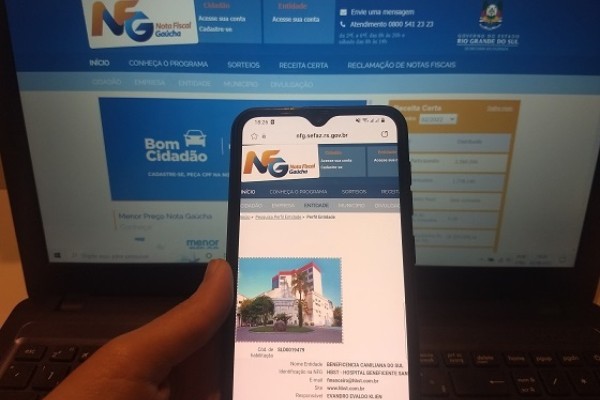 Cidadãos podem indicar o HBST para receber recursos do Nota Fiscal Gaúcha