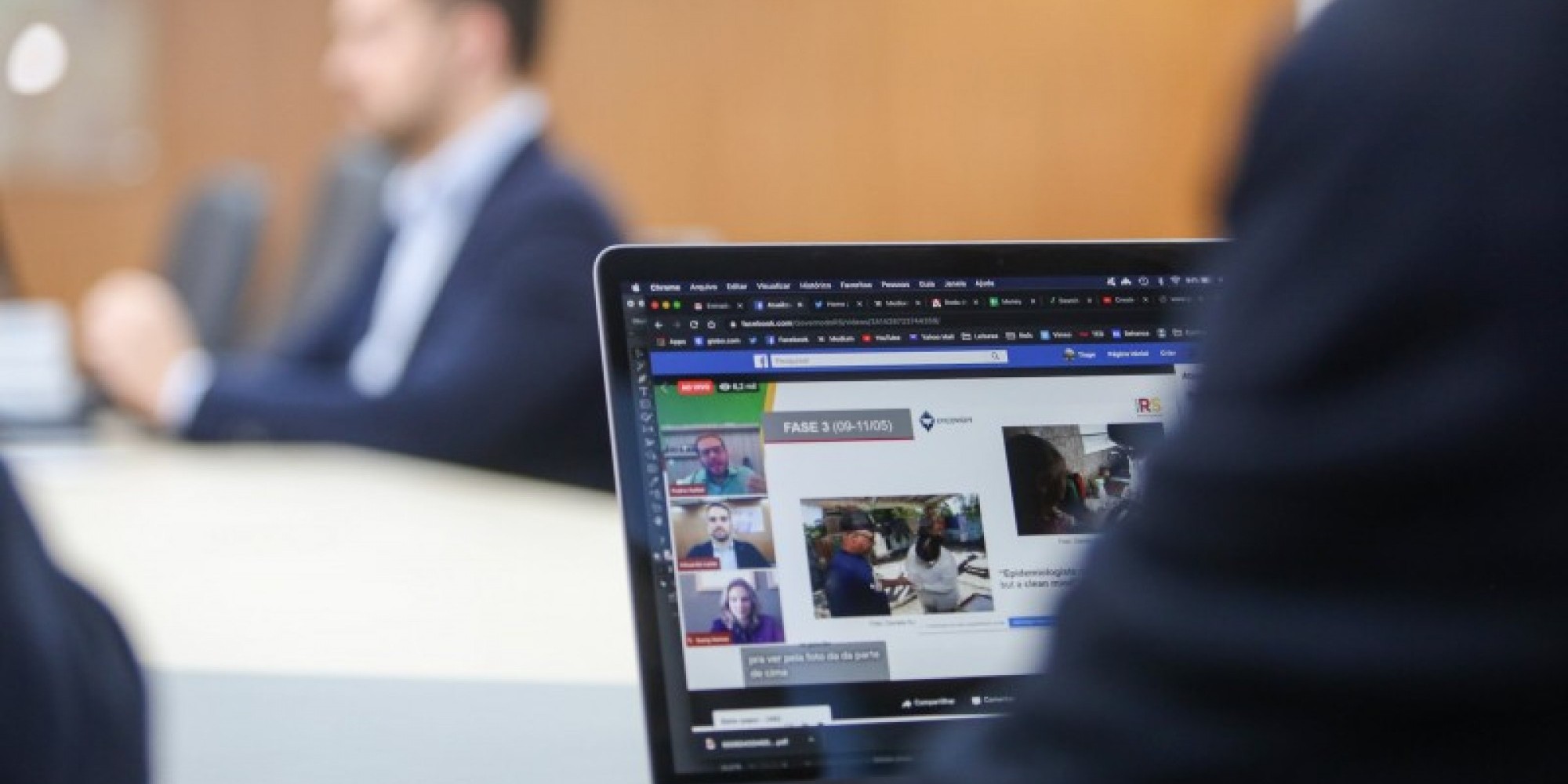 Durante transmissão ao vivo, governador conversou com o reitor da UFPel e coordenador da pesquisa, Pedro Hallal 