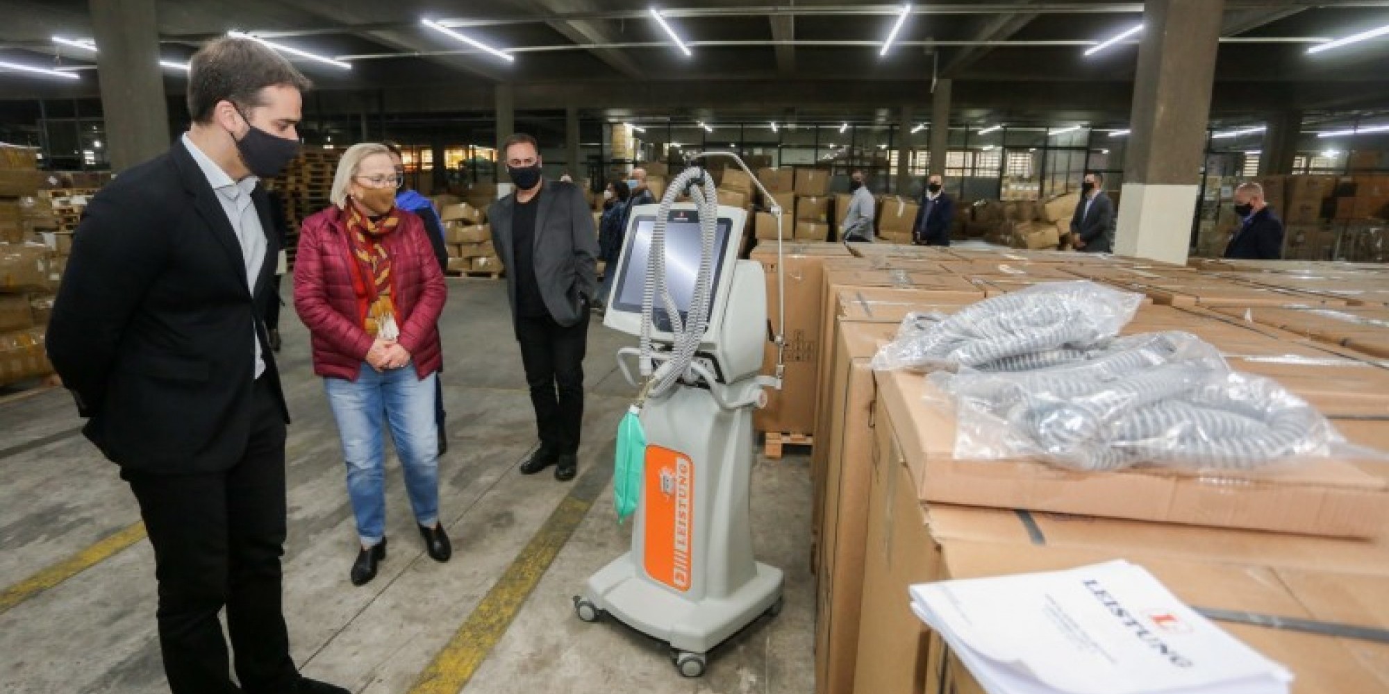 O governador, acompanhado da secretária Arita, lembrou que nunca houve desassistência para pacientes de Covid-19 no RS