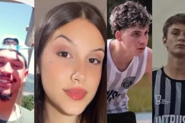 Quatro jovens de SC morrem após grave acidente no RS
