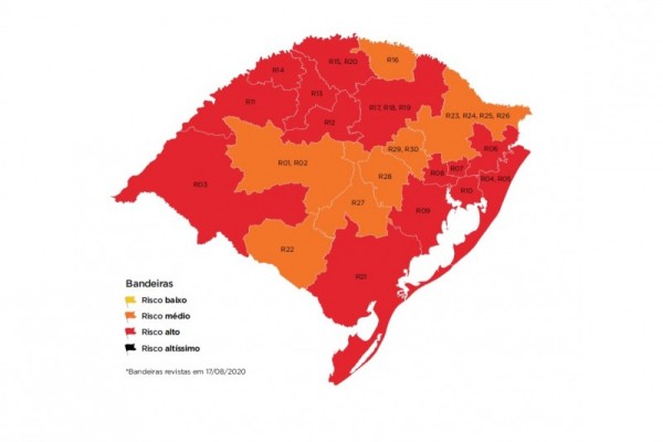  As bandeiras ficam vigentes até as 23h59min da próxima segunda-feira (24)