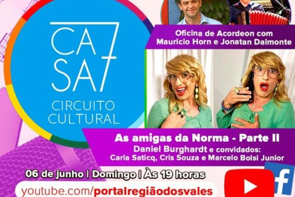 Projeto Casa 7: Penúltima edição tem apresentação de gaiteiros e espetáculo humorístico 