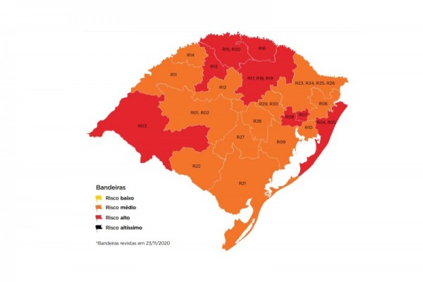 Do total de 263 municípios em bandeira laranja, 125 podem adotar protocolos de bandeira amarela