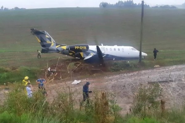 Avião da Farmacêutica CIMED sofre acidente em Erechim