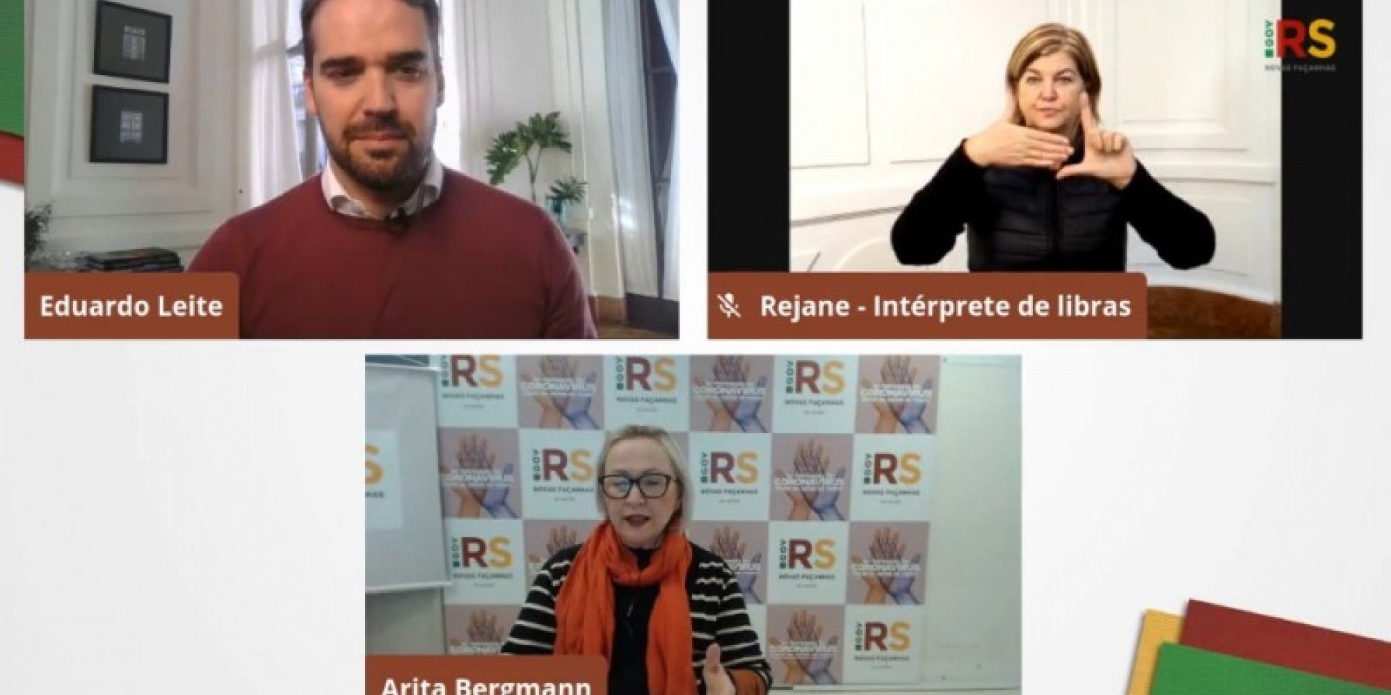 Governador Leite, juntamente com a secretária Arita, reiterou o compromisso de manter a regularidade dos pagamentos na saúde