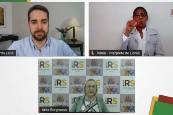 Anúncio dos repasses foi feito pela secretária Arita durante live com o governador Eduardo Leite