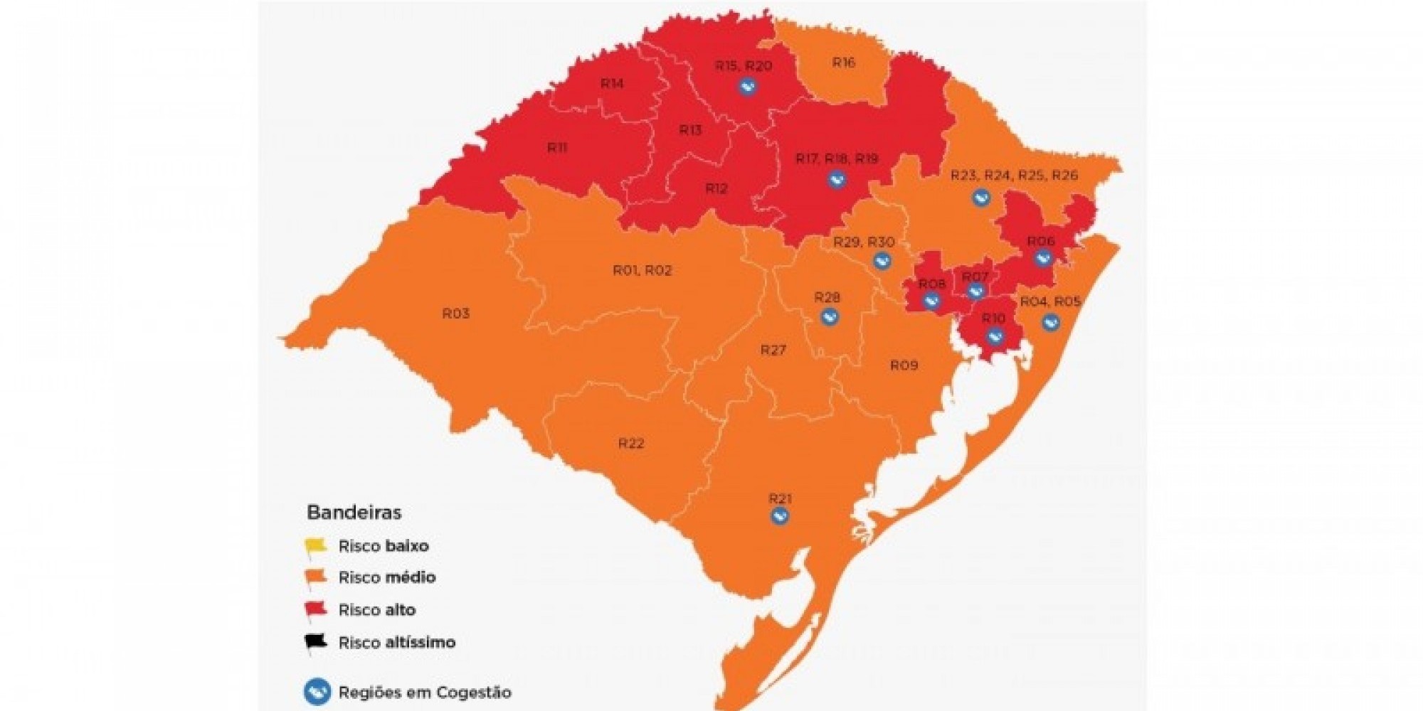 Mapa definitivo, com as bandeiras de 1° a 7 de setembro, será divulgado por meio de texto no site do governo na segunda, dia 31