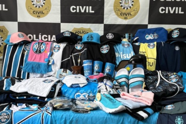 Polícia encontra em abrigo produtos furtados na Arena do Grêmio
