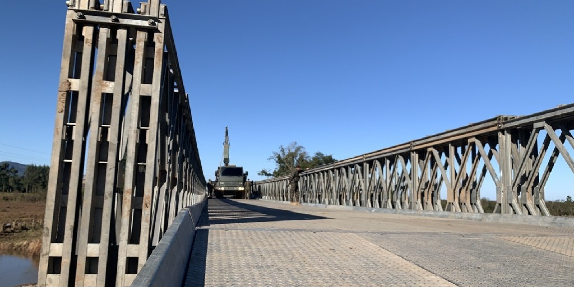 Ponte do Exército a ser construída no Forqueta deve estar concluída em 20 dias