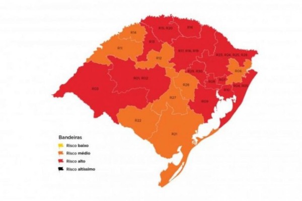 Mapa foi divulgado na sexta-feira