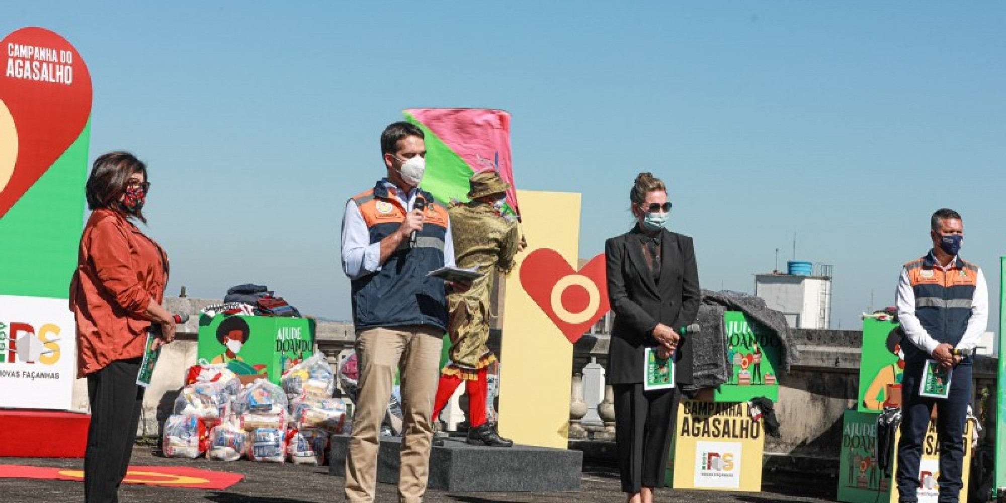 Evento de lançamento foi organizado para passar ideia de acolhimento e atrair a atenção da população para doações
