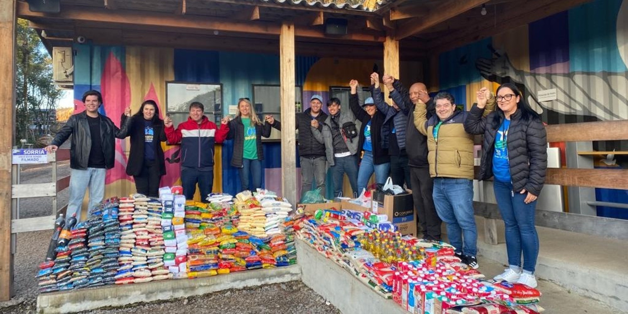 Ação beneficente no Cristo Protetor arrecada mais 1,5 ton. de alimentos