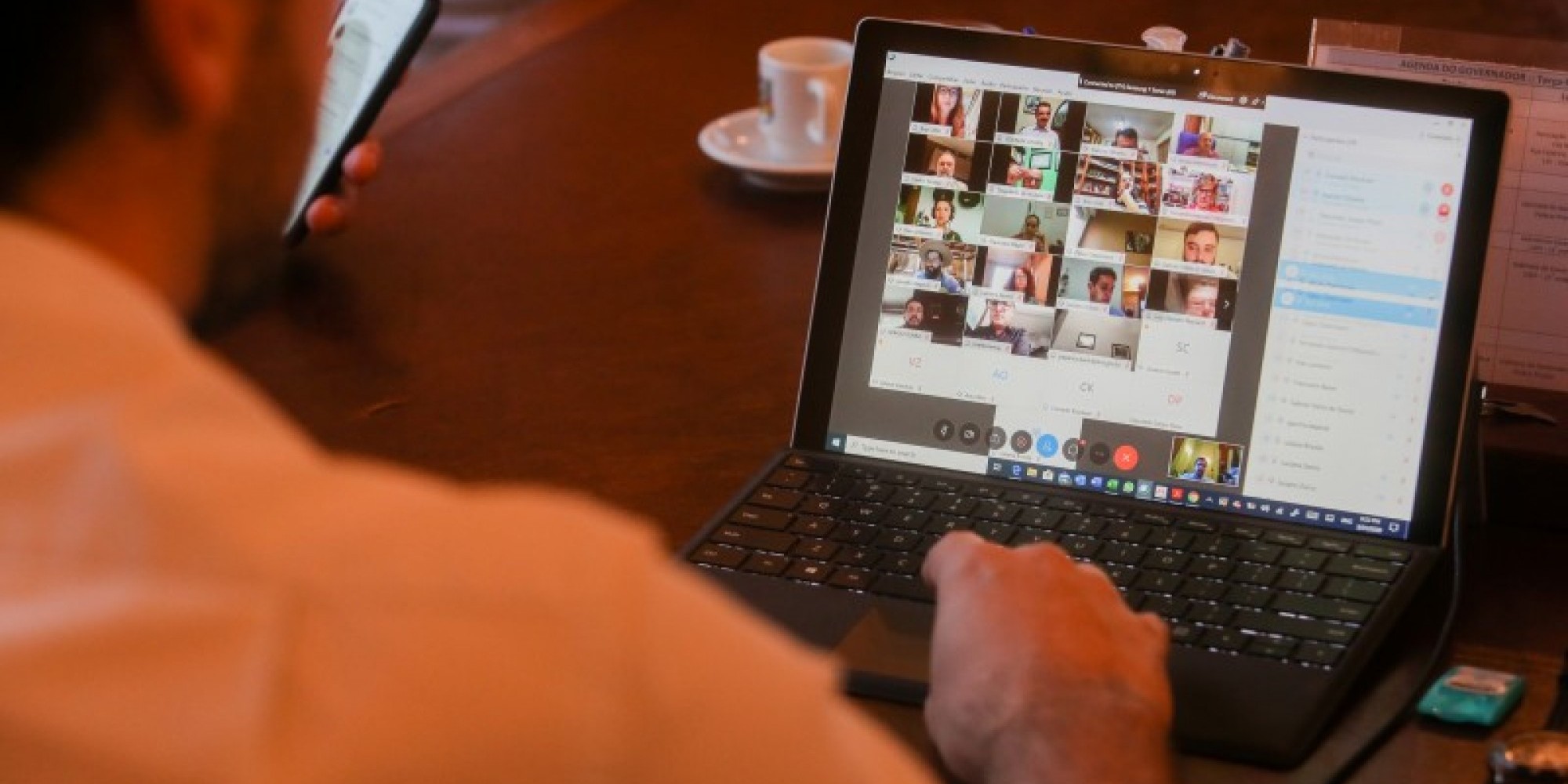 A videoconferência reuniu o governador com grande parte dos deputados estaduais