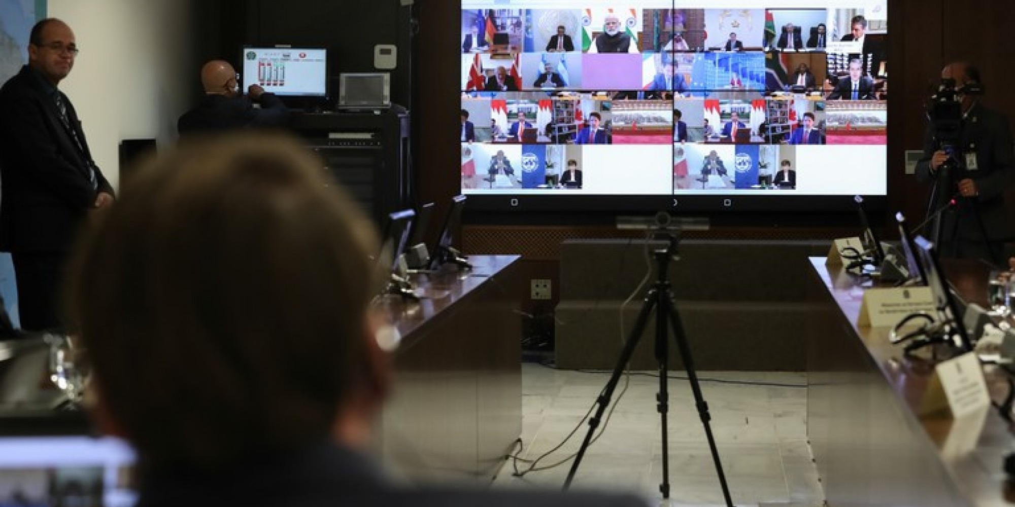 Videoconferência dos líderes do G20 Videoconferência dos líderes do G20