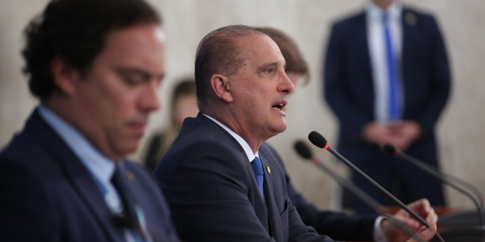 Coletiva à Imprensa com o ministro da Cidadania, Onyx Lorenzoni; Pedro Guimarães, presidente da Caixa e Gustavo Canuto, presidente da Dataprev Coletiva à Imprensa com o ministro da Cidadania, Onyx Lorenzoni; Pedro Guimarães, presidente da Caixa e Gustavo Canuto, presidente da Dataprev