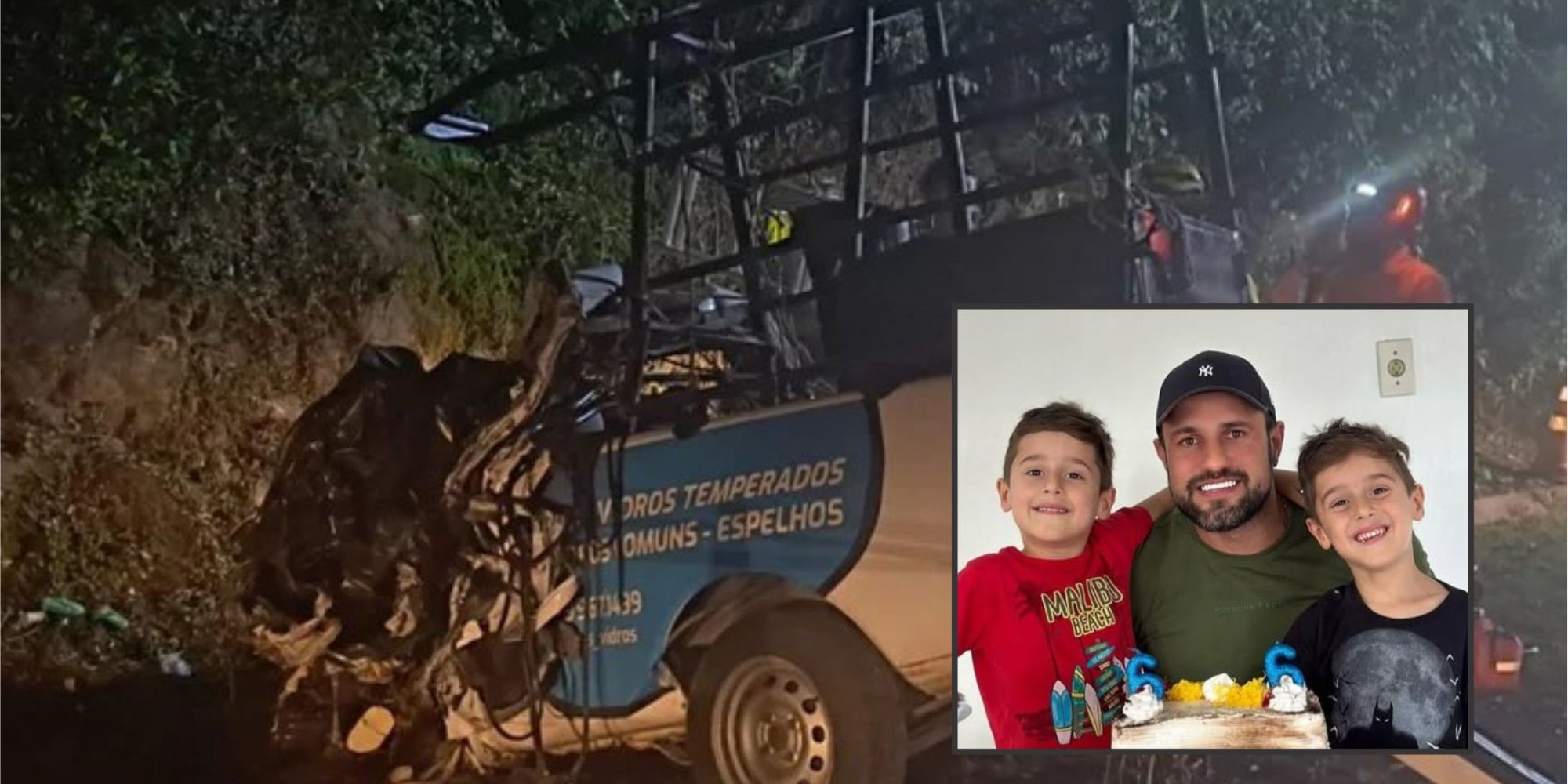 Pai e filho morrem em grave acidente; caso envolve desaparecimento e incêndio criminoso