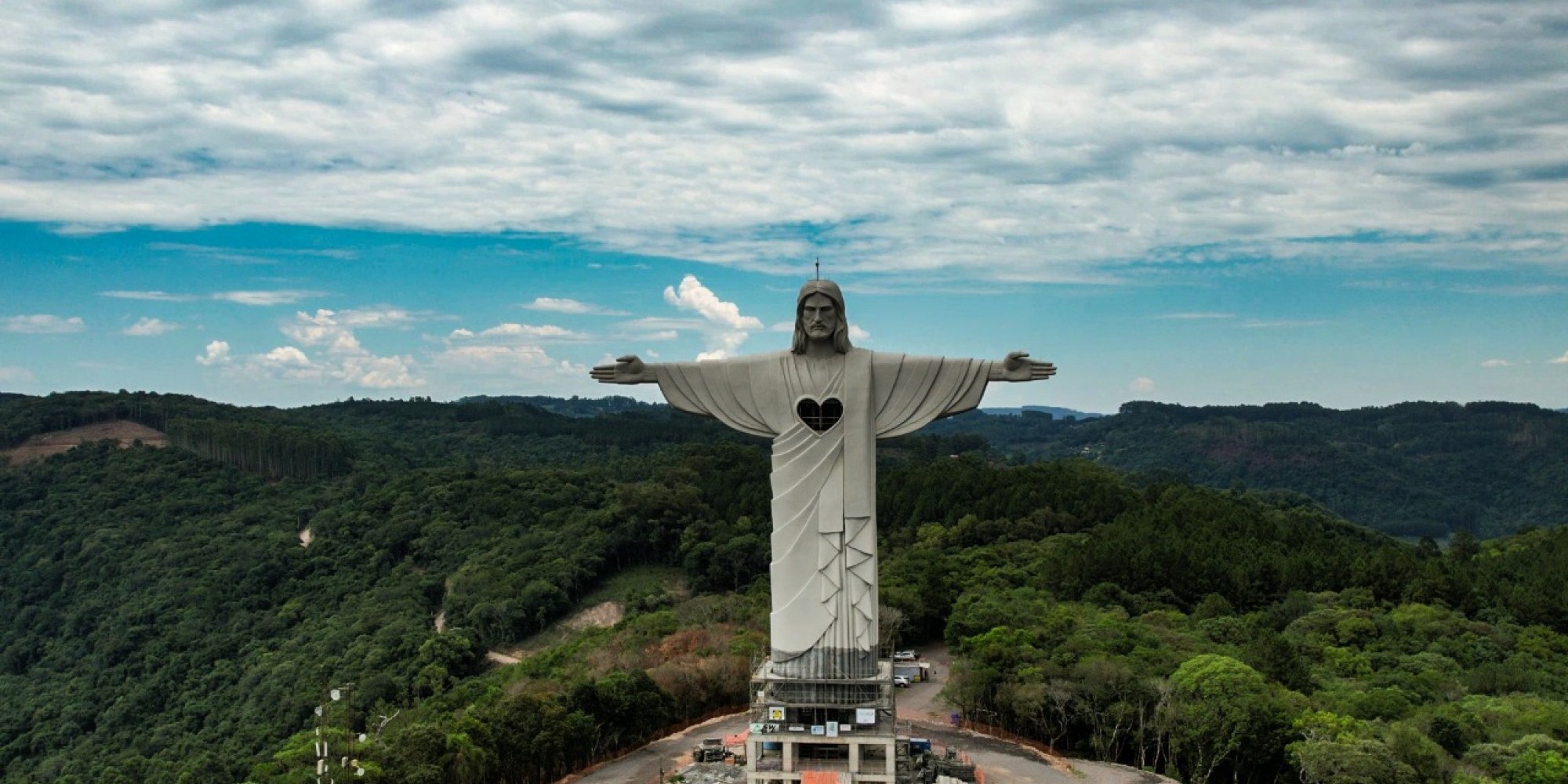 Cristo protetor poderá ser visitado com a doação de um quilo de alimentos