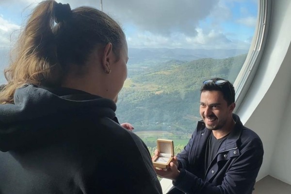 Pedido nas alturas marca a inauguração do mirante do Cristo Protetor