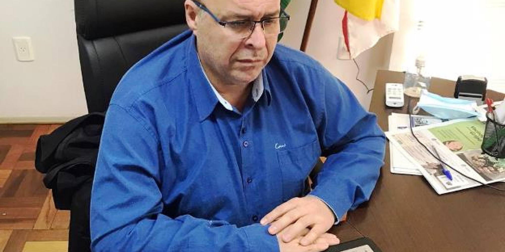 Presidente da Amvat, Celso Kaplan, pede compreensão da população para que não seja preciso interromper serviços novamente Presidente da Amvat, Celso Kaplan, pede compreensão da população para que não seja preciso interromper serviços novamente