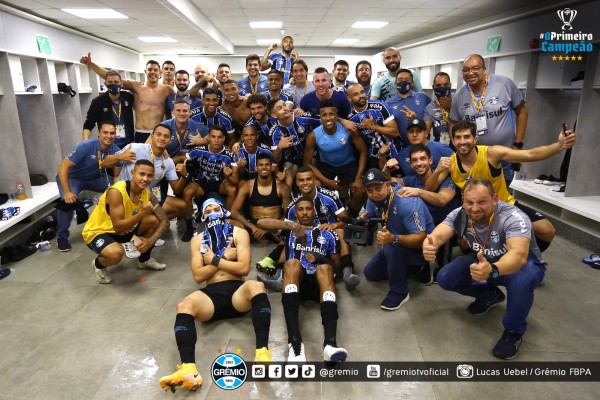 Grêmio comemorou classificação diante do São Paulo 