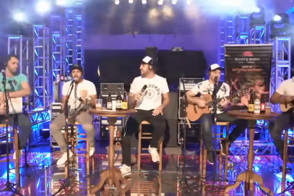  (Da esq. p/ dir.) Jéferson, Baiano, Célio, Alex e Marcelo vão animar o evento com música ao vivo 