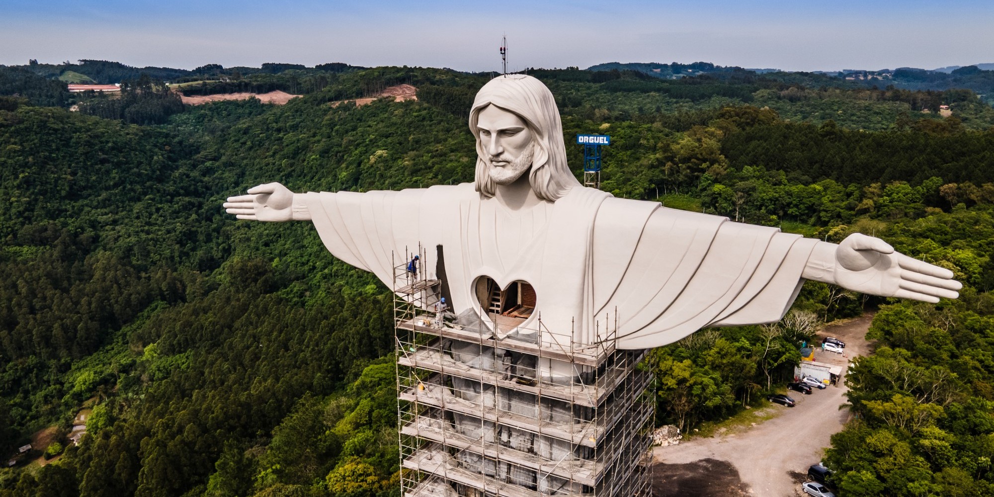 coração do Cristo, a 34 metros de altura, permitirá uma visão contemplativa ao Vale do Taquari coração do Cristo, a 34 metros de altura, permitirá uma visão contemplativa ao Vale do Taquari