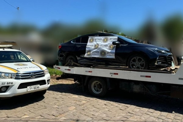 Ação eficiente da BM recupera veículo furtado em Encantado