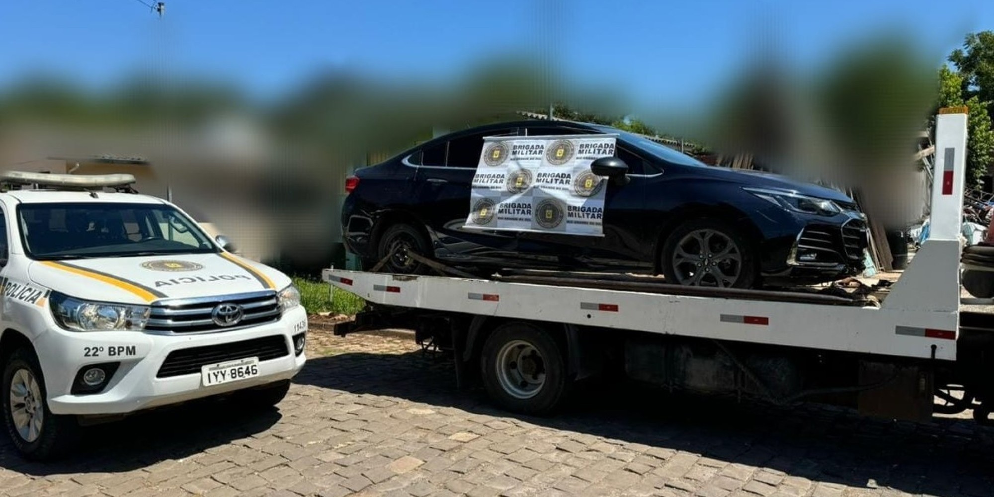 Ação eficiente da BM recupera veículo furtado em Encantado