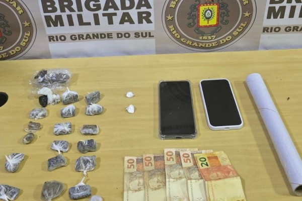 Homem é preso pela BM por tráfico de drogas em Muçum