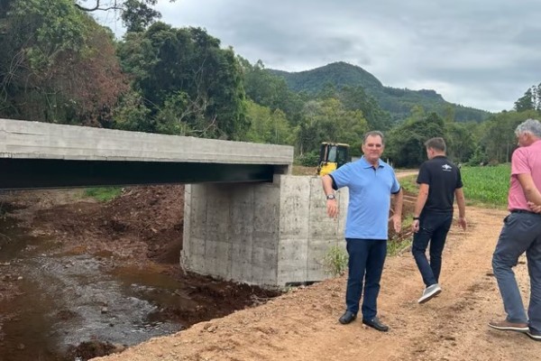 Ponte em Palmas em Encantado será inaugurada nesta segunda-feira