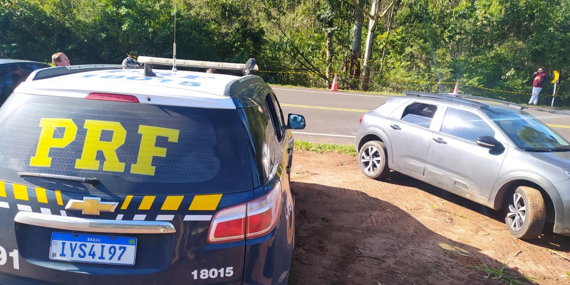 PRF atende acidente com um morto e ferido grave na BR 470 em Triunfo