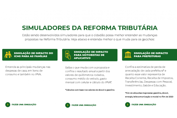 Nas próximas semanas, os simuladores poderão ter novas funcionalidades e formas de pesquisa mais detalhados