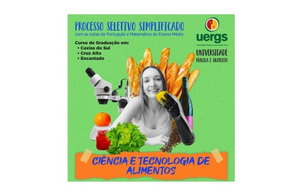 Uergs em Encantado está oferecendo vagas para ingresso no curso de graduação de Ciência e Tecnologia de Alimentos.
