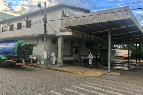 Estação rodoviária foi um dos pontos onde ocorreu a limpeza