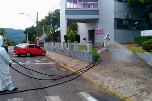 Esta é a segunda vez que é realizada sanitização em Encantado 