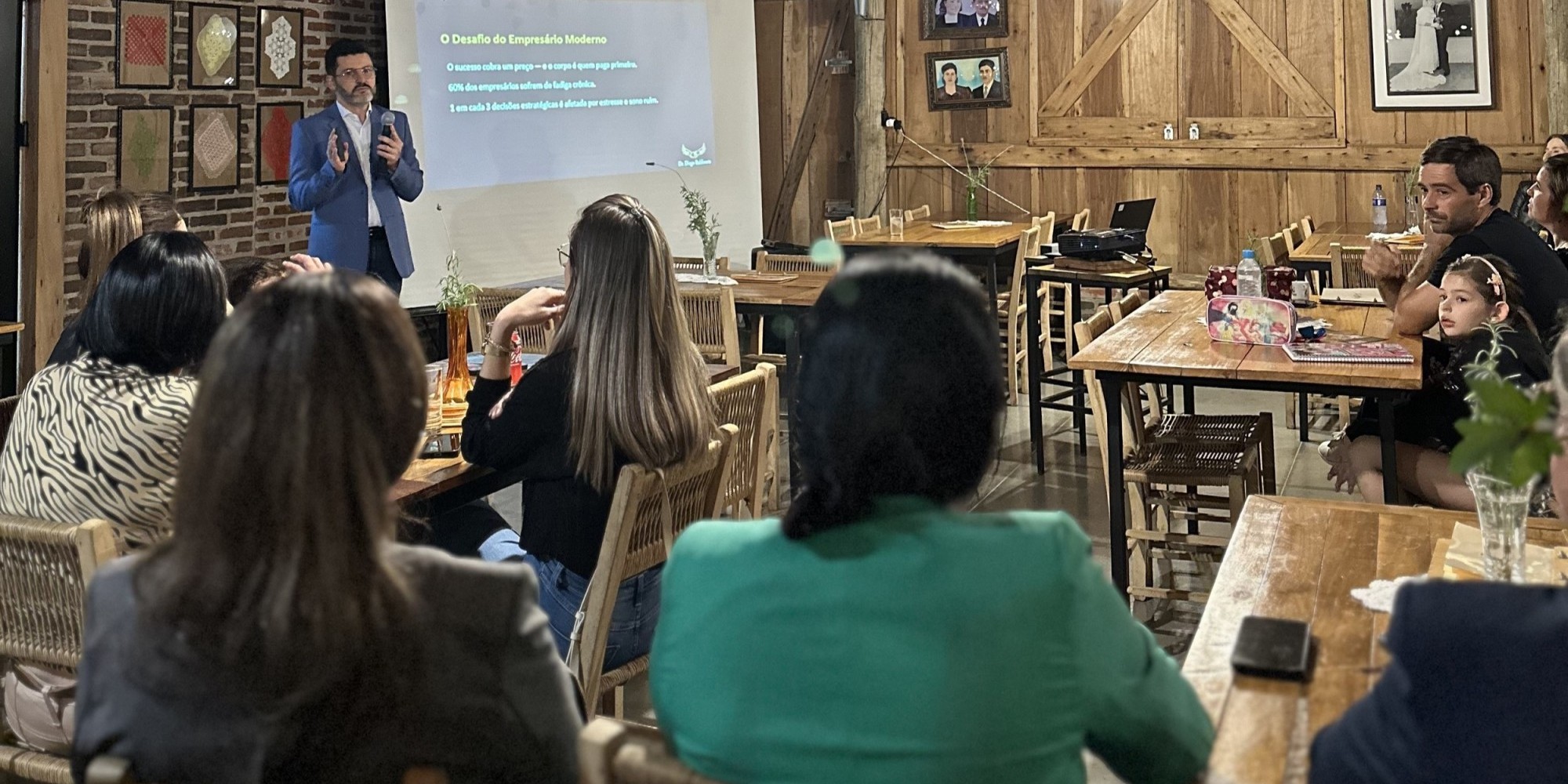 Dr. Diego Baldissera destacou a importância da energia pessoal como fator estratégico para resultados nos negócios.