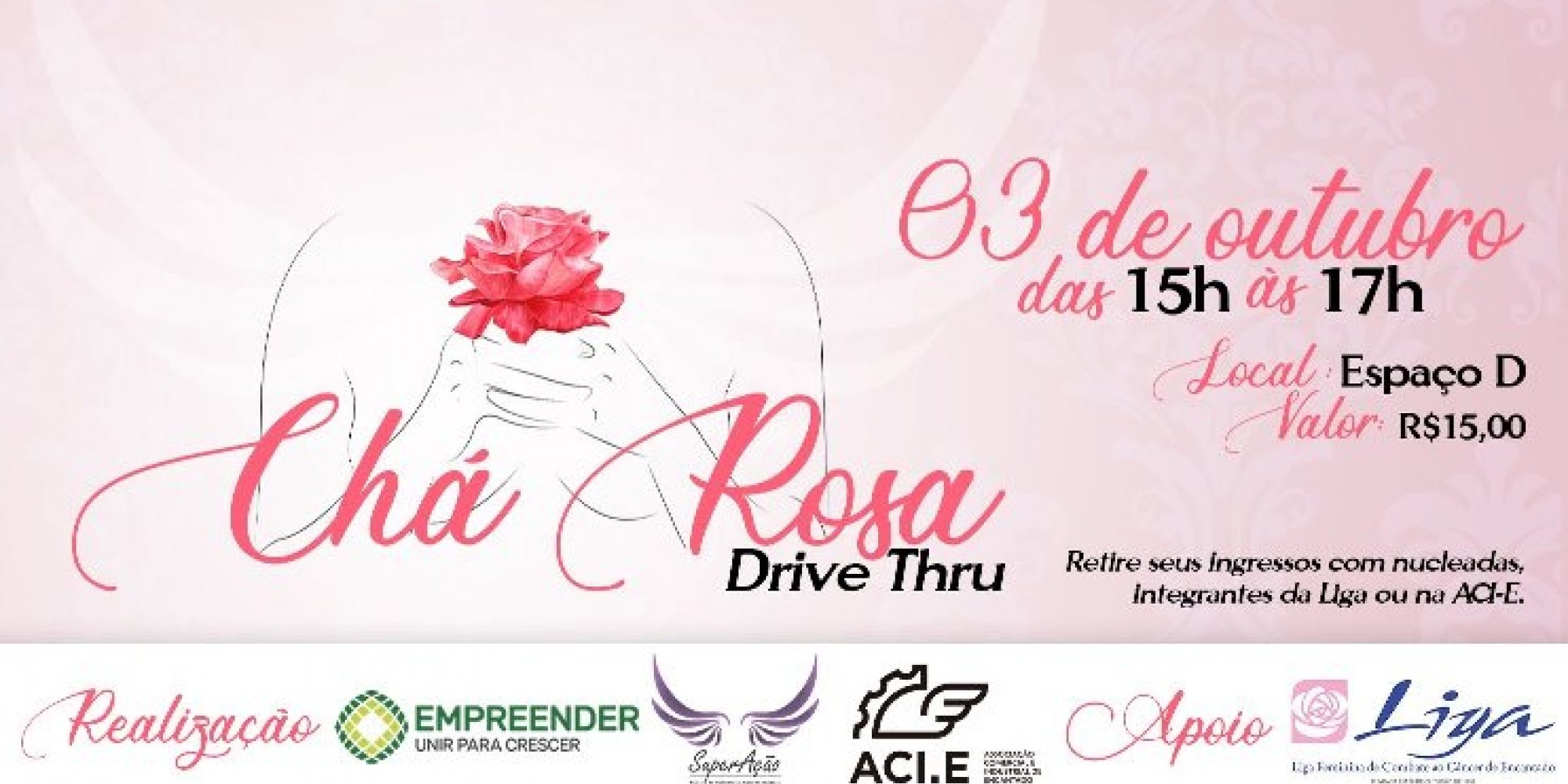 Surpresas estão sendo preparadas para quem for ao local no dia do Chá Rosa Surpresas estão sendo preparadas para quem for ao local no dia do Chá Rosa