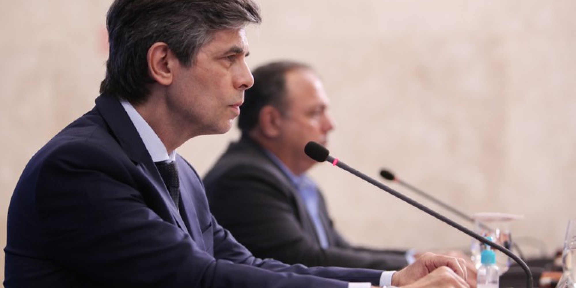 Ministro da Saúde, Nelson Teich, durante coletiva de imprensa no palácio do Planalto Ministro da Saúde, Nelson Teich, durante coletiva de imprensa no palácio do Planalto