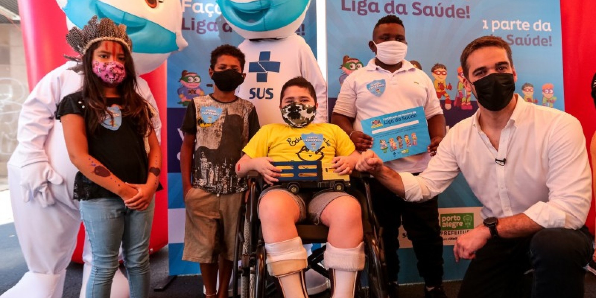 Governador participou do ato simbólico de início da vacinação de crianças no RS