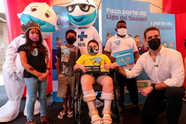 Governador participou do ato simbólico de início da vacinação de crianças no RS