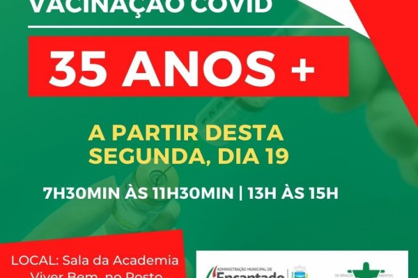 Novo público pode se vacinar a partir desta segunda-feira (19) 