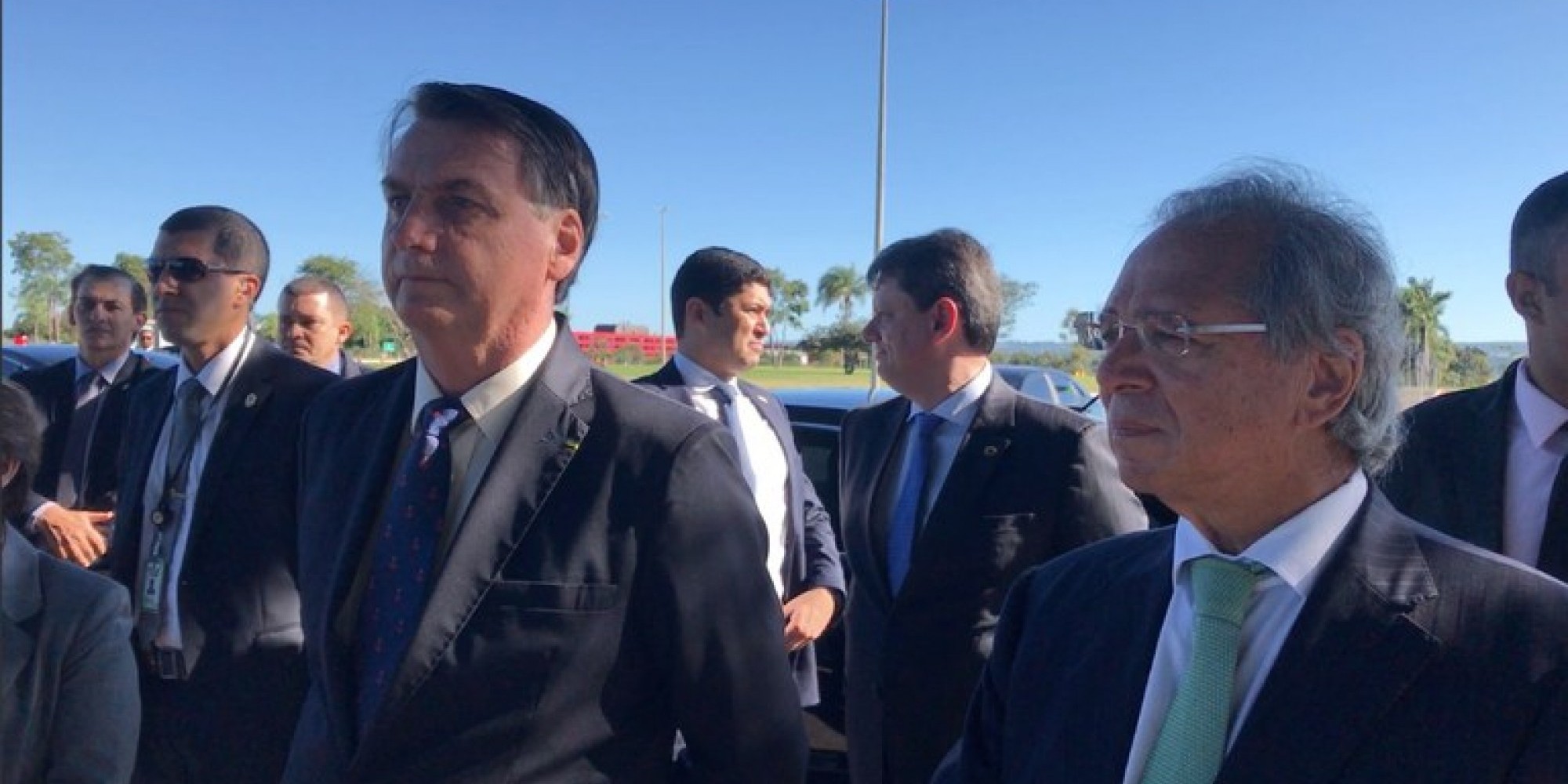 Presidente Bolsonaro e Paulo Guedes, durante entrevista coletiva no Palácio do Alvorada Presidente Bolsonaro e Paulo Guedes, durante entrevista coletiva no Palácio do Alvorada