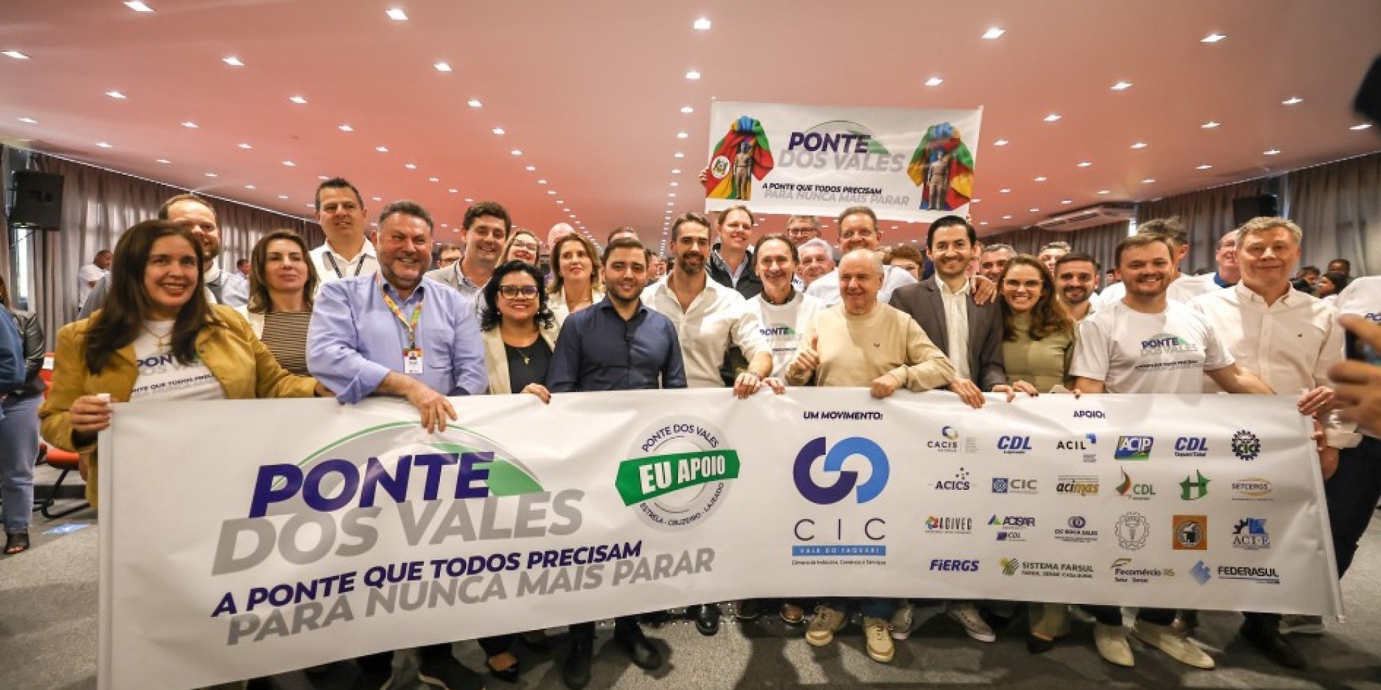 Eduardo Leite apresentou na quarta-feira (17) na Univates, em Lajeado, o estudo que confirma a construção da estrutura entre Estrela e Cruzeiro do Sul, com prazo de 18 meses para execução.